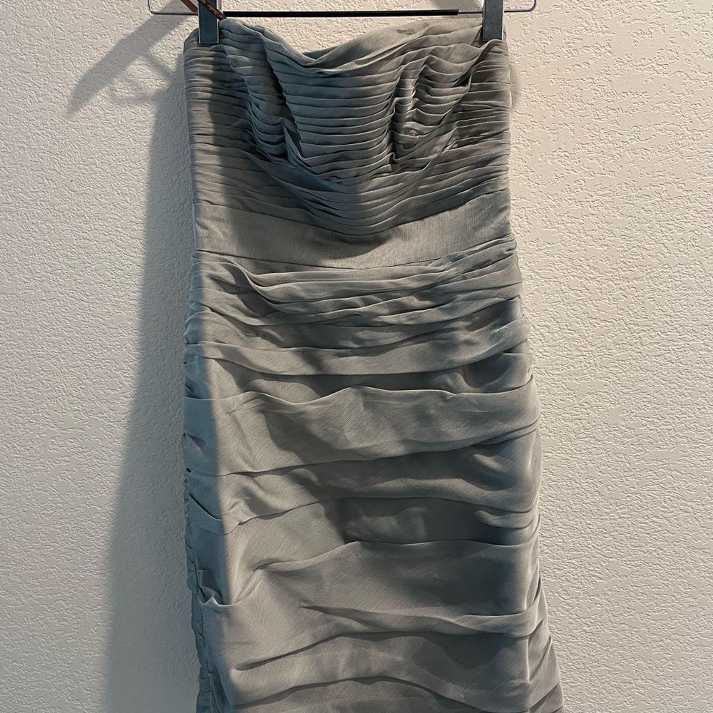 Monique Lhuillier soft grey bridesmaid dress. Size 8